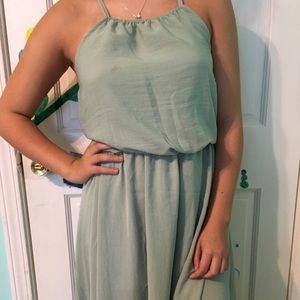 Green maxi dress